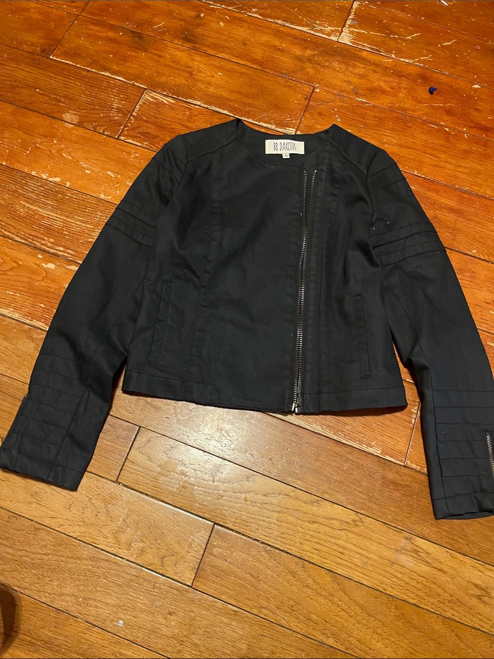 BB Dakota Black Asymmetrical Zip Moto Jacket
